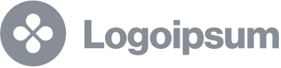 Logoipsum company logo with a four-petaled icon to the left of the text.